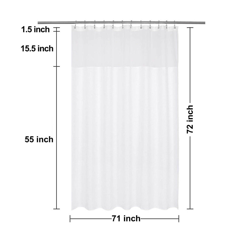 Waffle Weave Shower Curtain Set