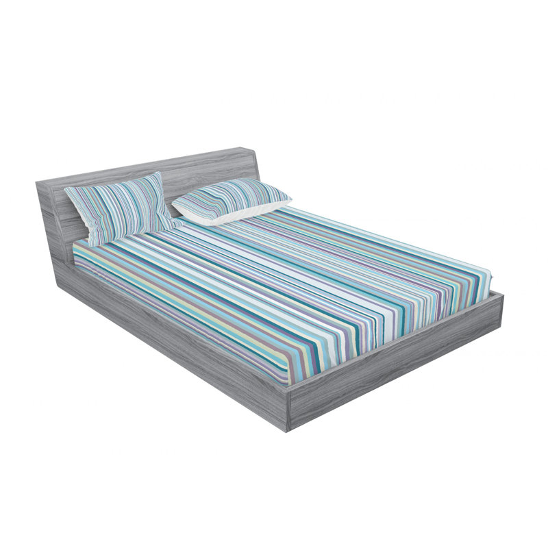Microfiber Striped Sheet Set, Full, Striped