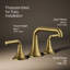 Tone Widespread Bathroom Sink Faucet, Three-Hole Bathroom Faucet with Clicker Drain, 1.2 GPM-1866986263