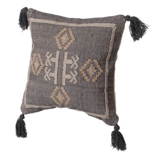 Handmade Luxury Moroccan Wool Throw Pillows with Tassels