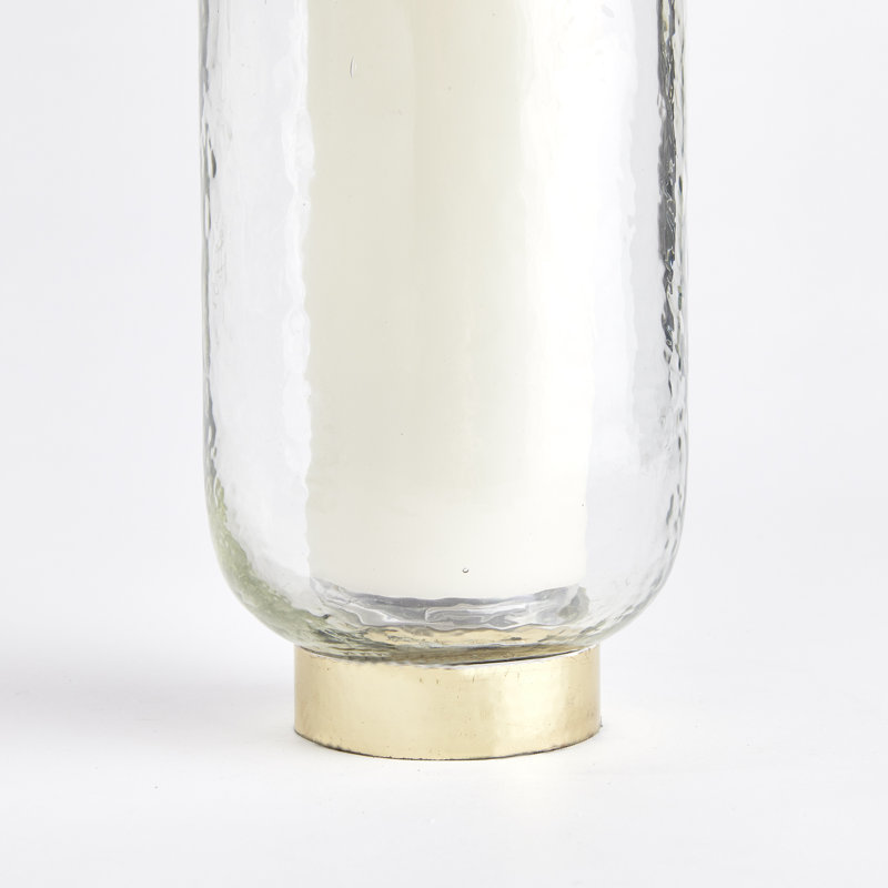 Glass Tabletop Hurricane, 12" H x 5" W x 5" D