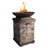 Square Polyresin Propane Smokeless Fire Column
