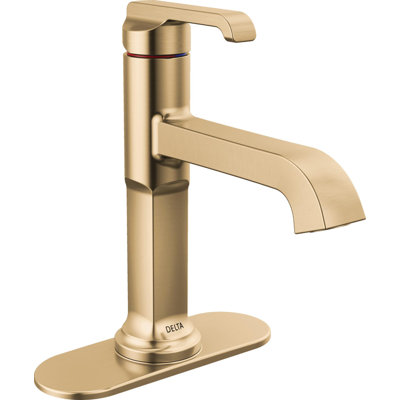 Tetra Single Hole Bathroom Faucet, Single Handle Bathroom Sink Faucet with Drain Assembly