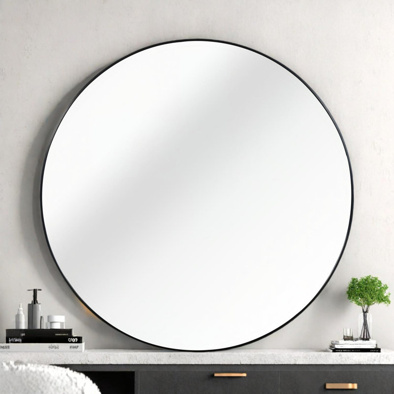 Miroir de salle de bain 24 po, Noir