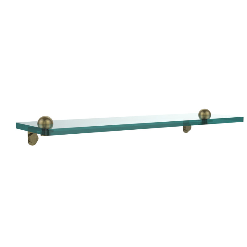 Gober Bracket Shelf, 16", Unlacquered Brass
