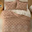 Ensemble d'édredon de taille grand lits taupe, ensemble de lit touffeté Boho, literie à carreaux de style Shabby Chic, 3 pièces, 1 édredon géométrique à carreaux et 2 taies décoratives-1960535221-1946258952