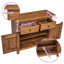 Buffet vidaXL, armoire de rangement avec 2 tiroirs et 2 portes, bois d'acajou massif, 29,5 po x 11,8 po x 26 po