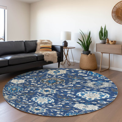 Premium Machine Washable Guada AMF1026 Damask Rug