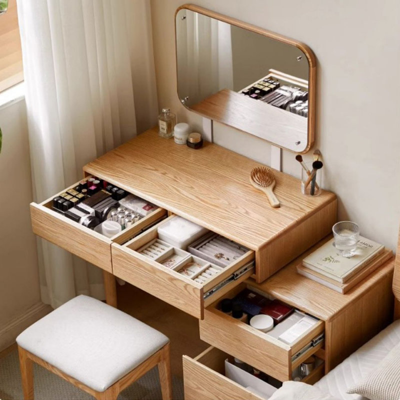 Makeup Vanity with Light mirror,4 drawers