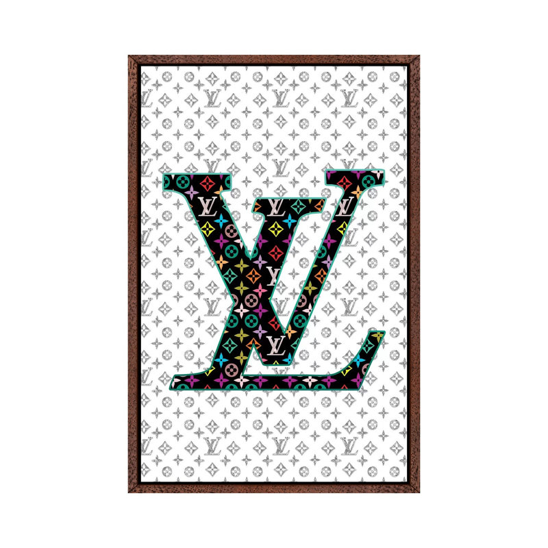 LV Fashion IV by Pomaikai Barron - Print on Canvas, 66.04 cm H x 45.72 cm W, Brown Framed