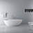 freestanding solid surface soaking bathtub
