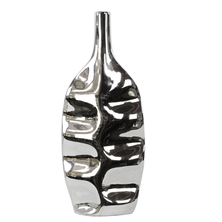 Argent poli en céramique vase sm Dismuke, Moyen