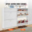 Armoire à chaussures autoportante avec 3 tiroirs rabattables