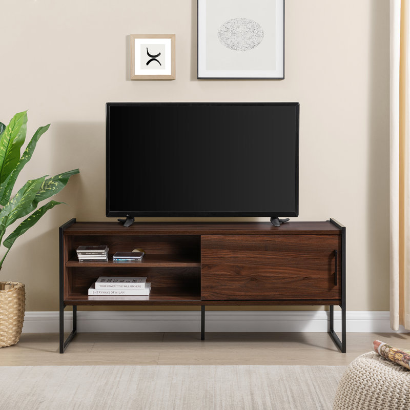 Meuble télé pour téléviseur de 55 po ou moins, Noyer foncé
