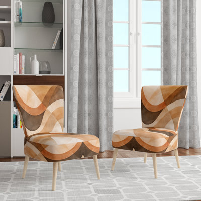 Chaise d'appoint Abstract Shapes - Chaise d'appoint Earthtone Arc Composition III