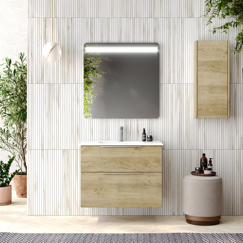 Ensemble de meuble-lavabo simple 28 po Dalia, Chêne naturel