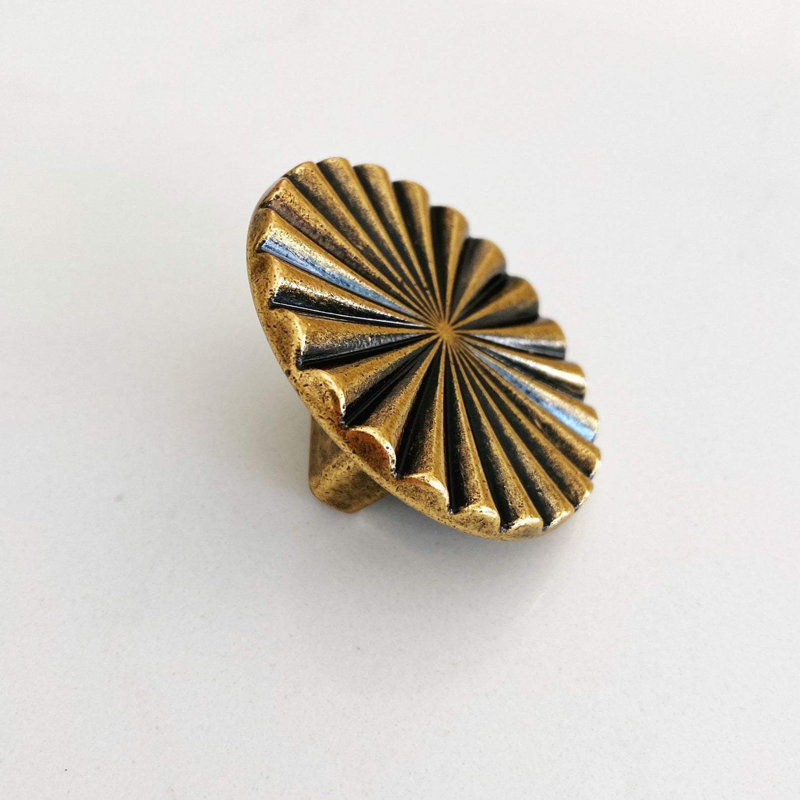 Full Daisy 1-15/16" Diameter Round Knob in Antique Brass