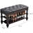 Padded Solid Wood Entryway Storage Bench-1065715196