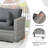 Wicker 6 - Person Outdoor Seating Group With Cushions With Fire Pit Table And Swivel Rocking Chairs-1283541878