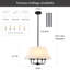 Luminaire de style chandelier rond à 5 lumières de style chandelier conique de style campagnard à intensité variable-160440970