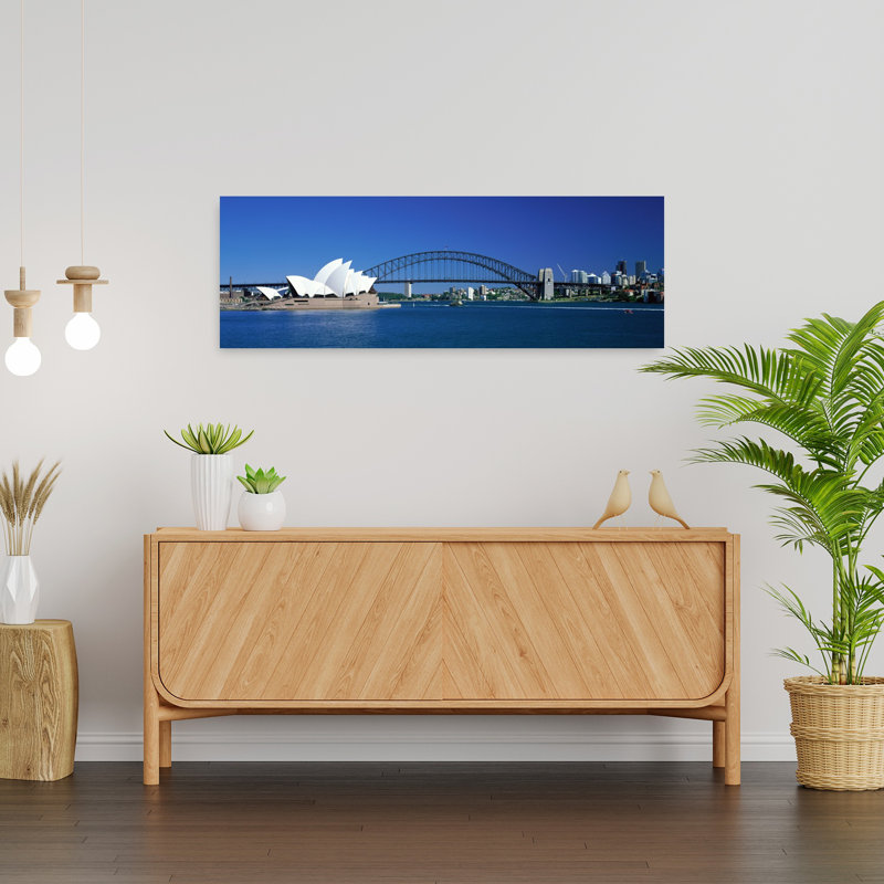 Sydney Australia 1 Piece Wrapped Canvas Panoramic Wall Art, 30.48 cm H x 91.44 cm W