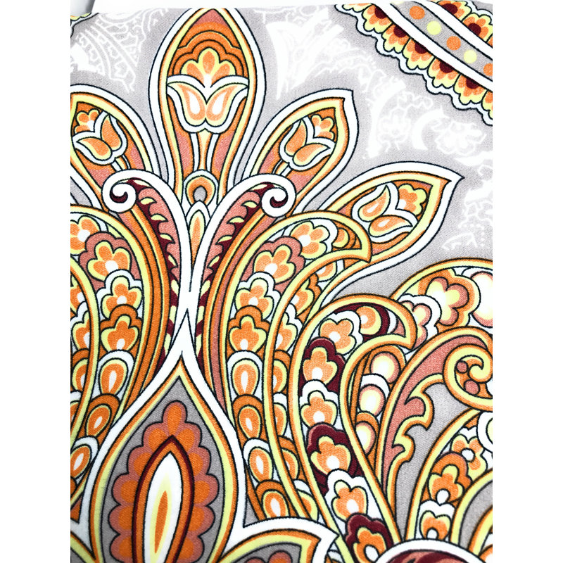 Sunshine Festival Microfiber Paisley Sheet Set, Cal.King Sheet Set+Fitted Sheet + 2 Pillowcases