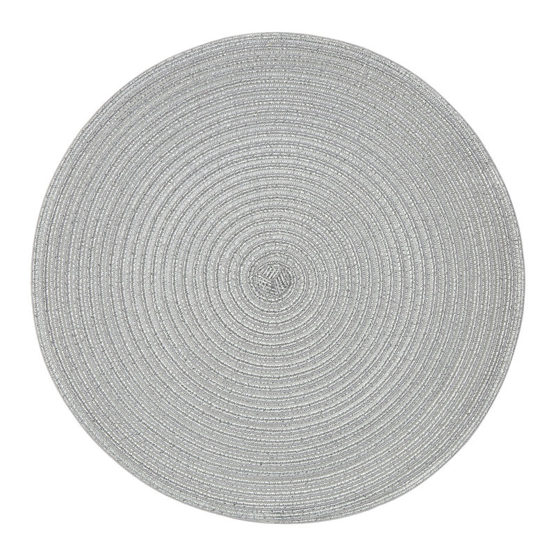 Aimo Solid Colour Round Placemat, Silver