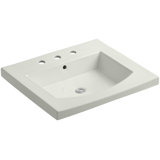 Persuade® Curv Ceramic Rectangular Drop-In Bathroom Sink with Overflow
