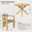 Ensemble de salle à manger 5 pièces pour l'extérieur en bois d'acacia avec chaises tonneau rembourrées, parfait pour la terrasse moderne et les rassemblements de jardin