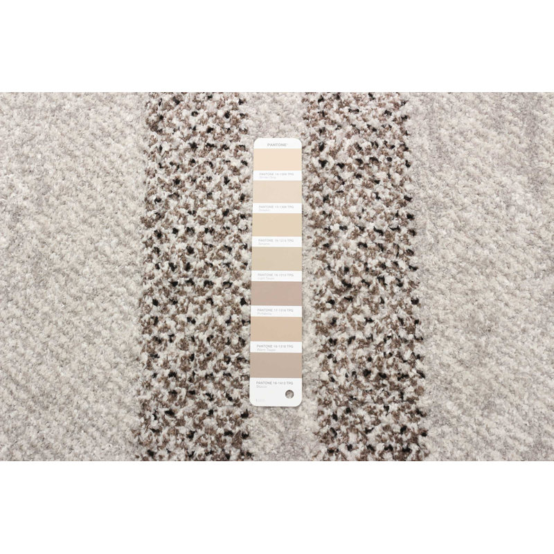 Tapis gris / ivoire Whittney, Rectangle 5 pi 2 po x 7 pi 5 po