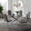 Round Glass Top Metal Base Dining Table-105900686-105900683