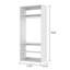 Armoire-penderie moderne en bois: 7 tablettes et 4 tiroirs