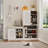 Multi Functional Shoe Storage Cabinet With Bench & 7+3 Storage Compartment, Adjustable Layer Board, Shoe Bench With Cushion For Entryway,  Freestanding Shoe Rack For Entryway, Mudroom, Hallway,White