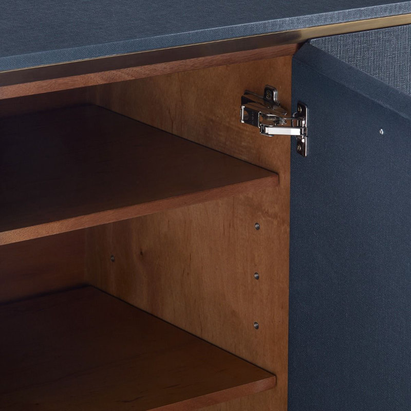 Ansel 72'' W Sideboard, Navy Blue, Polished Brass, Kelly - Trapezoid
