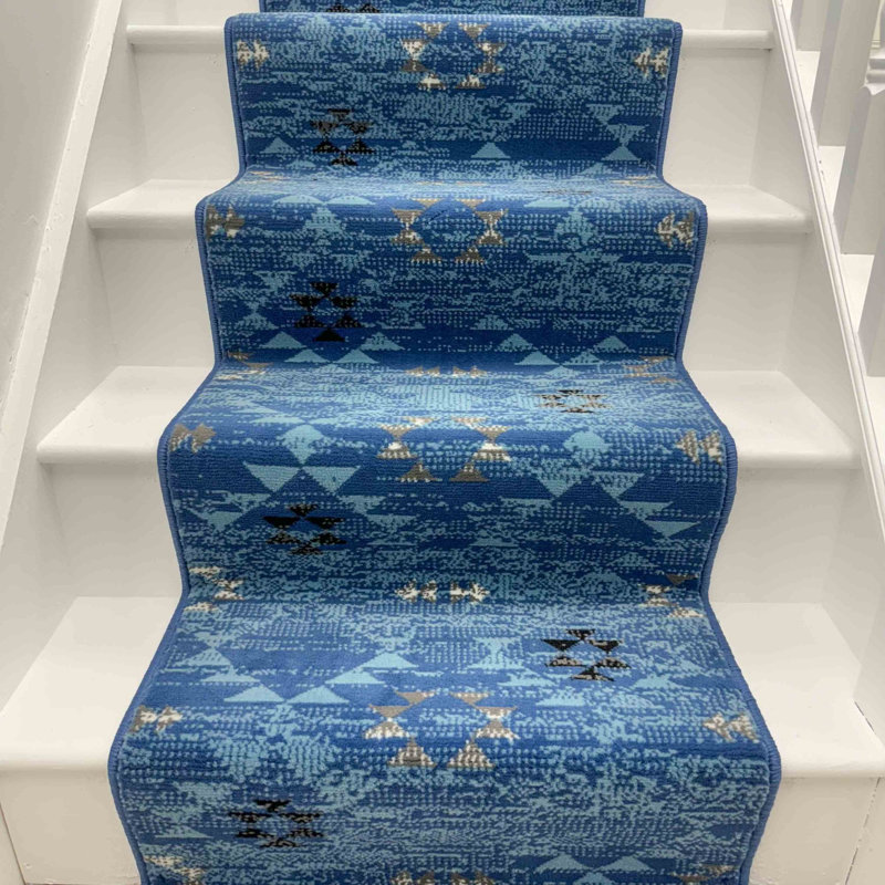 Stair Runner Geometric Area Rug, Runner 60 x 720 cm