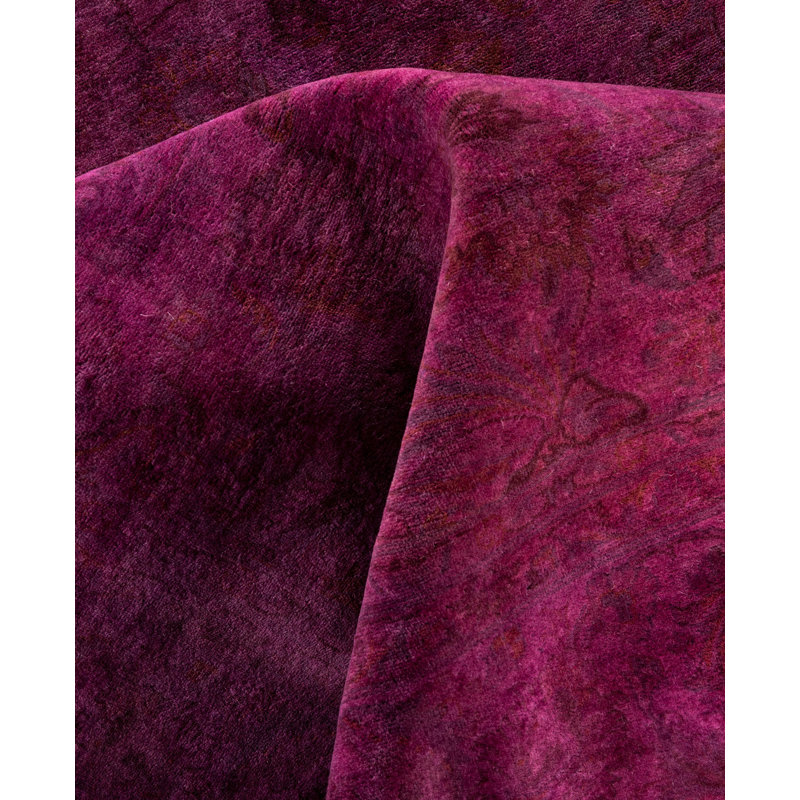 Overdyed One-of-a-Kind 6' 1" X 6' 3" Hand Knotted Area Rug