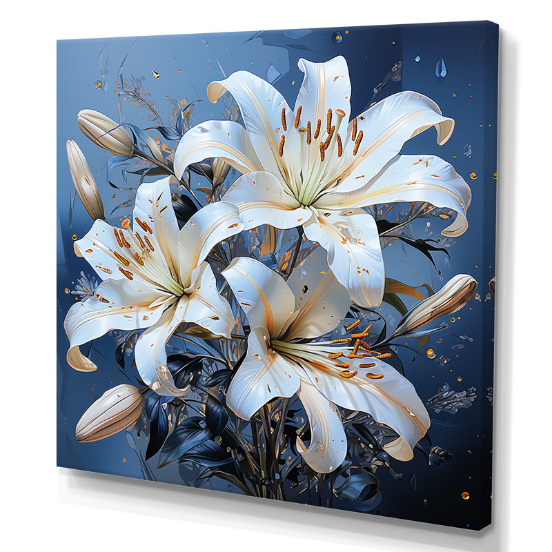 «Radiant Serenade Lily Petals III», reproduction sur toile, H 16 po x l 16 po x P 1 po, Toile tendue