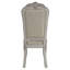 Ensemble de 2 chaises d'appoint rembourrées capitonnées, tissu blanc classique et bois