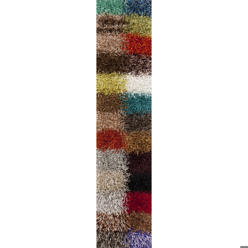 Callum Authentic Hand-Woven Handmade Aqua & Teal Modern Shag Polyester Area Rug, Round 7'9", Blue/Green/Teal
