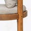 Tabouret d'extérieur en bois de teck avec coussin beige, ensemble de 2-2059313447