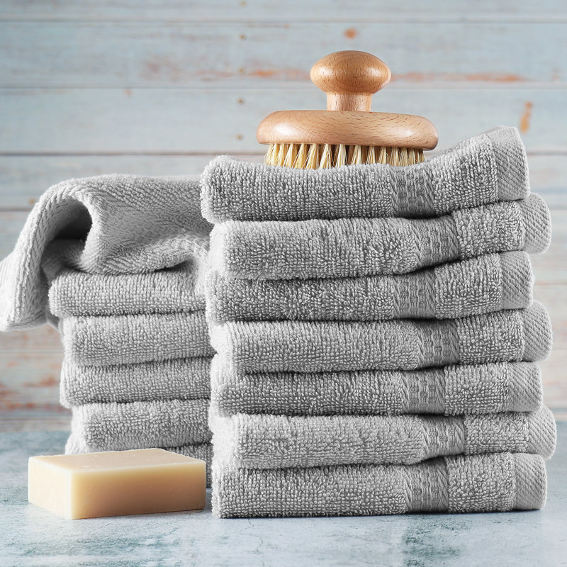 Ensemble de serviettes 100% coton Rivage, Gris