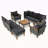 9-Piece Patio Rattan Furniture Set, Outdoor Conversation Set With Acacia Wood Legs And Tabletop, PE Rattan Sectional Sofa Set With Coffee Table, Washable Cushion-1677159950