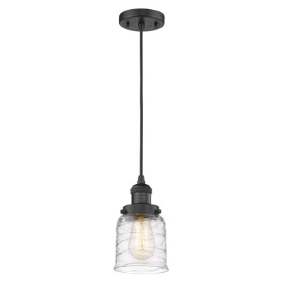 Luminaire suspendu en forme de cloche à 1 lumière Saenz