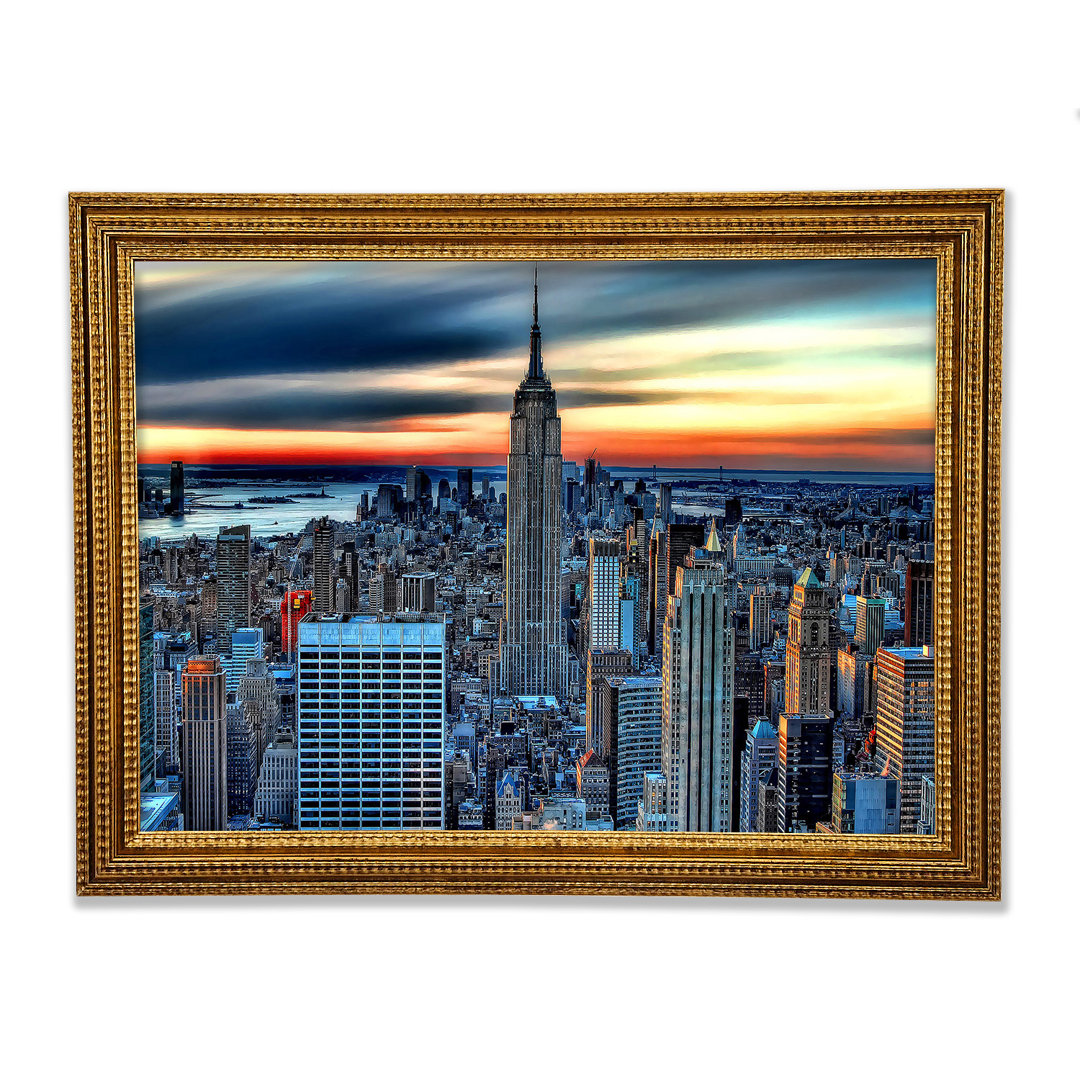 Gerahmter Kunstdruck New York City On Top Of The World