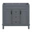 Meuble-lavabo de 36 po sans lavabo supérieur, armoire bleu royal seulement, armoire de rangement moderne avec 2 portes à fermeture douce et 2 tiroirs