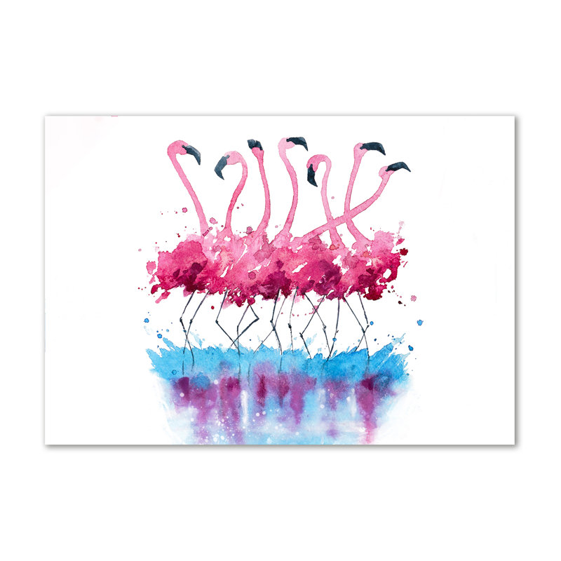 Flamingos - No Frame Print on Canvas