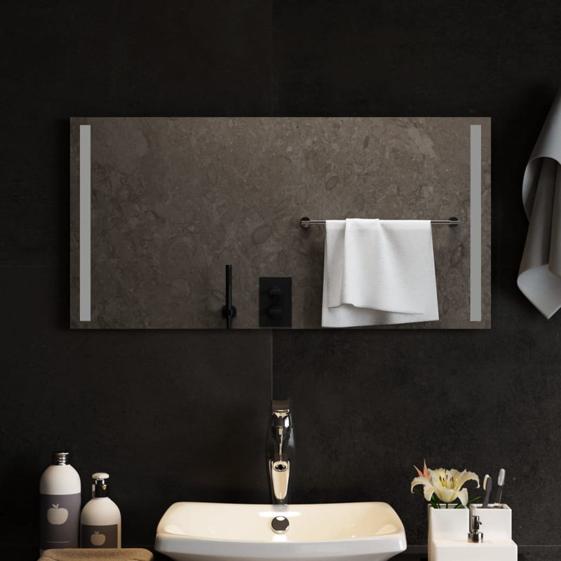 Kareny Flat Wall Mirror, 40 cm H x 80 cm W