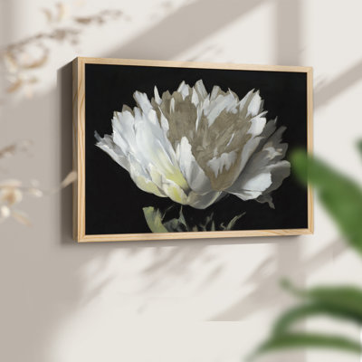 WHITE PEONY - Reproduction encadrée - réversible