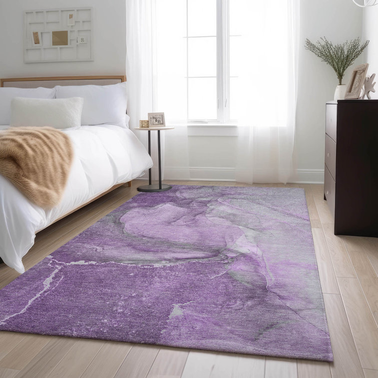 Premium Machine Washable Cerrito AMF524 Lilac Rug