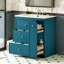 Meuble-lavabo 30 po avec lavabo en céramique, meuble-lavabo simple autoportant avec quatre tiroirs, meuble de rangement moderne pour la salle de bain, idéal pour la maison